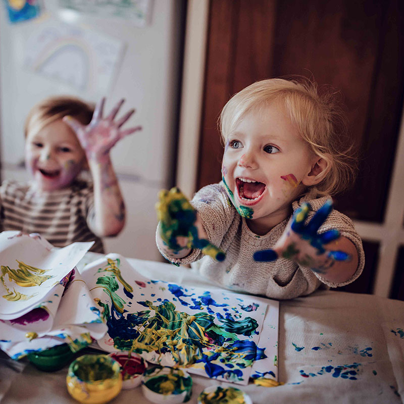 United Way of Greater Stark County Kids with Painted Hands